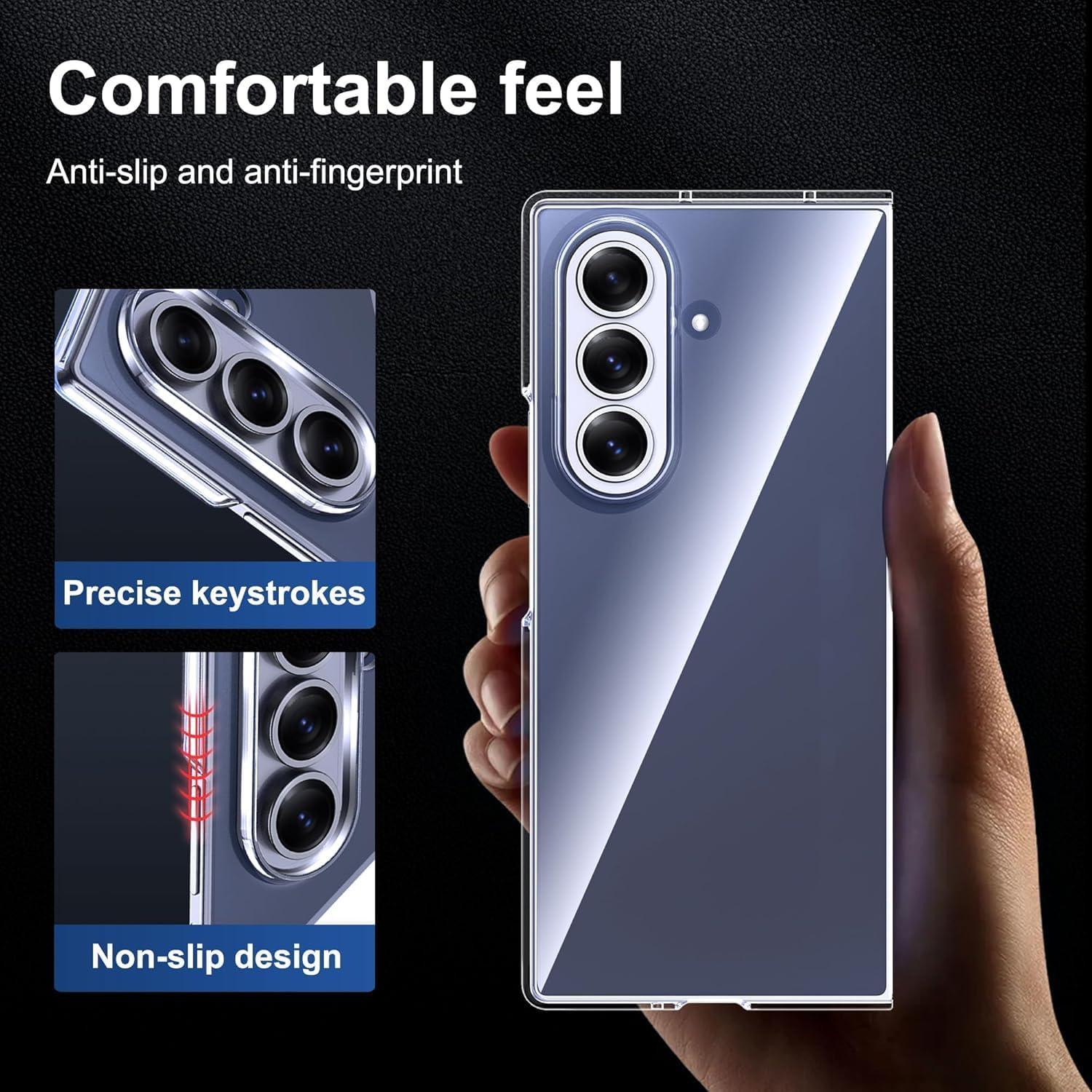 Funda Transparente Astter para Samsung Galaxy Z Fold 7 con Protector