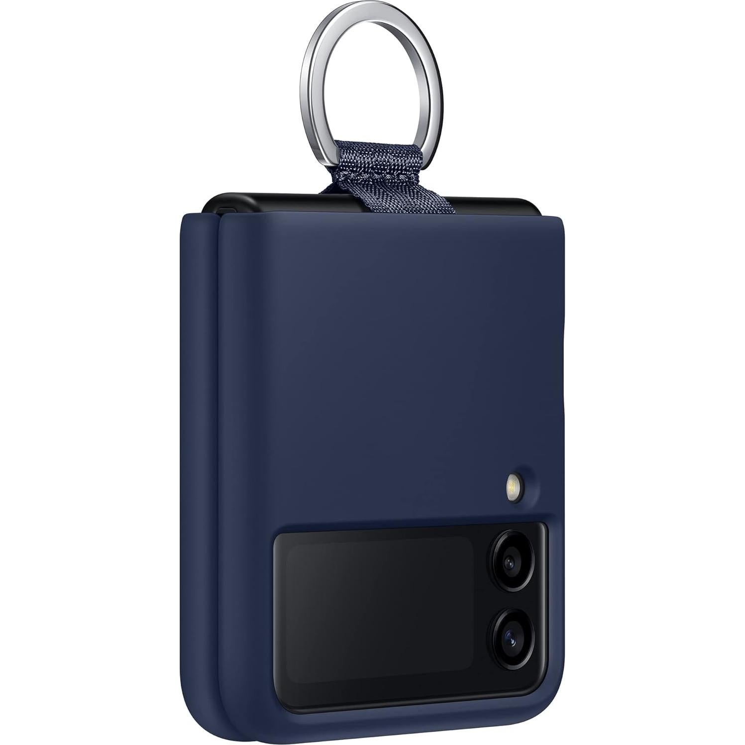 Funda de Silicona con Anillo Samsung Galaxy Z Flip3 - Azul Marino