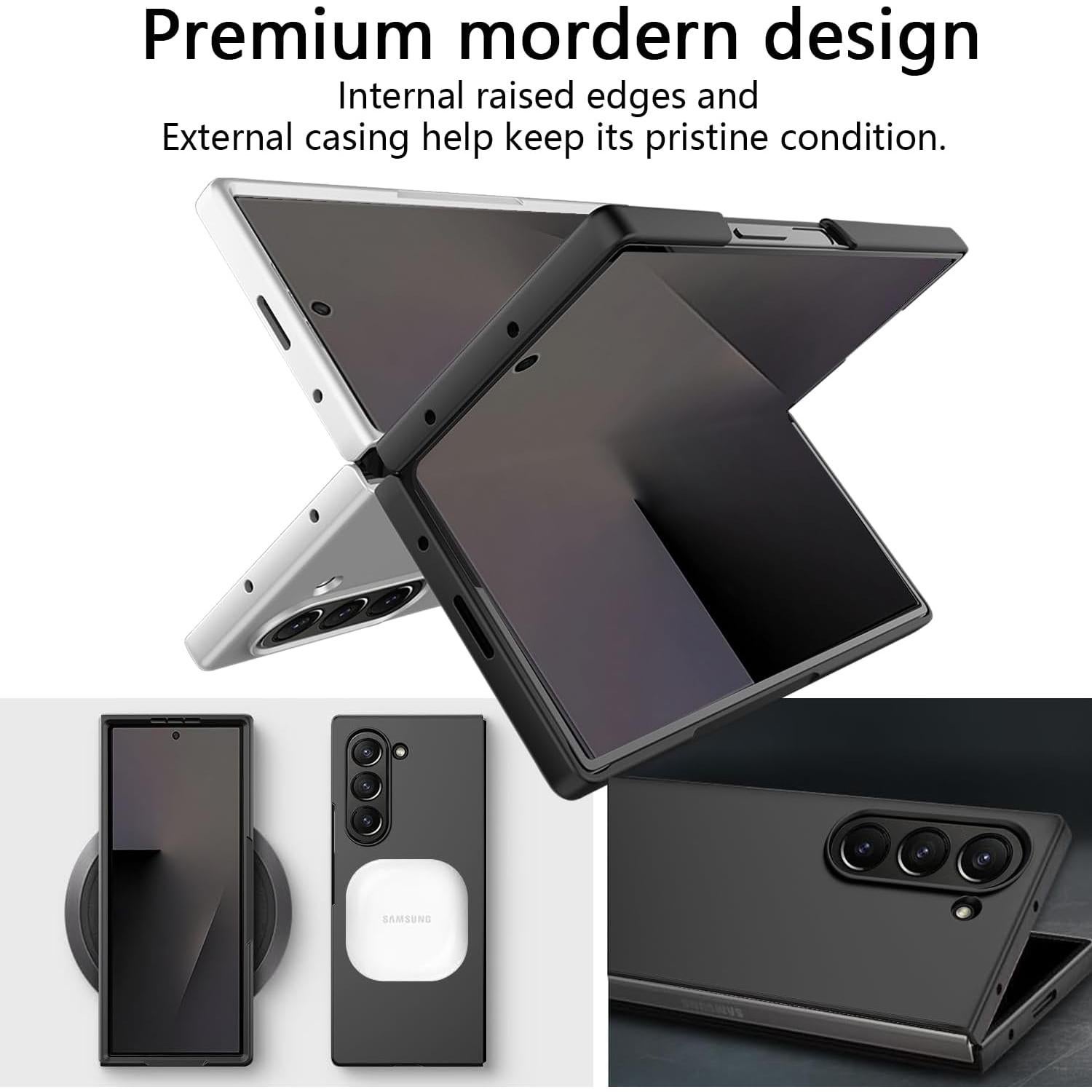 Funda de Privacidad KEKBOXQ para Samsung Galaxy Z Fold 7 Azul