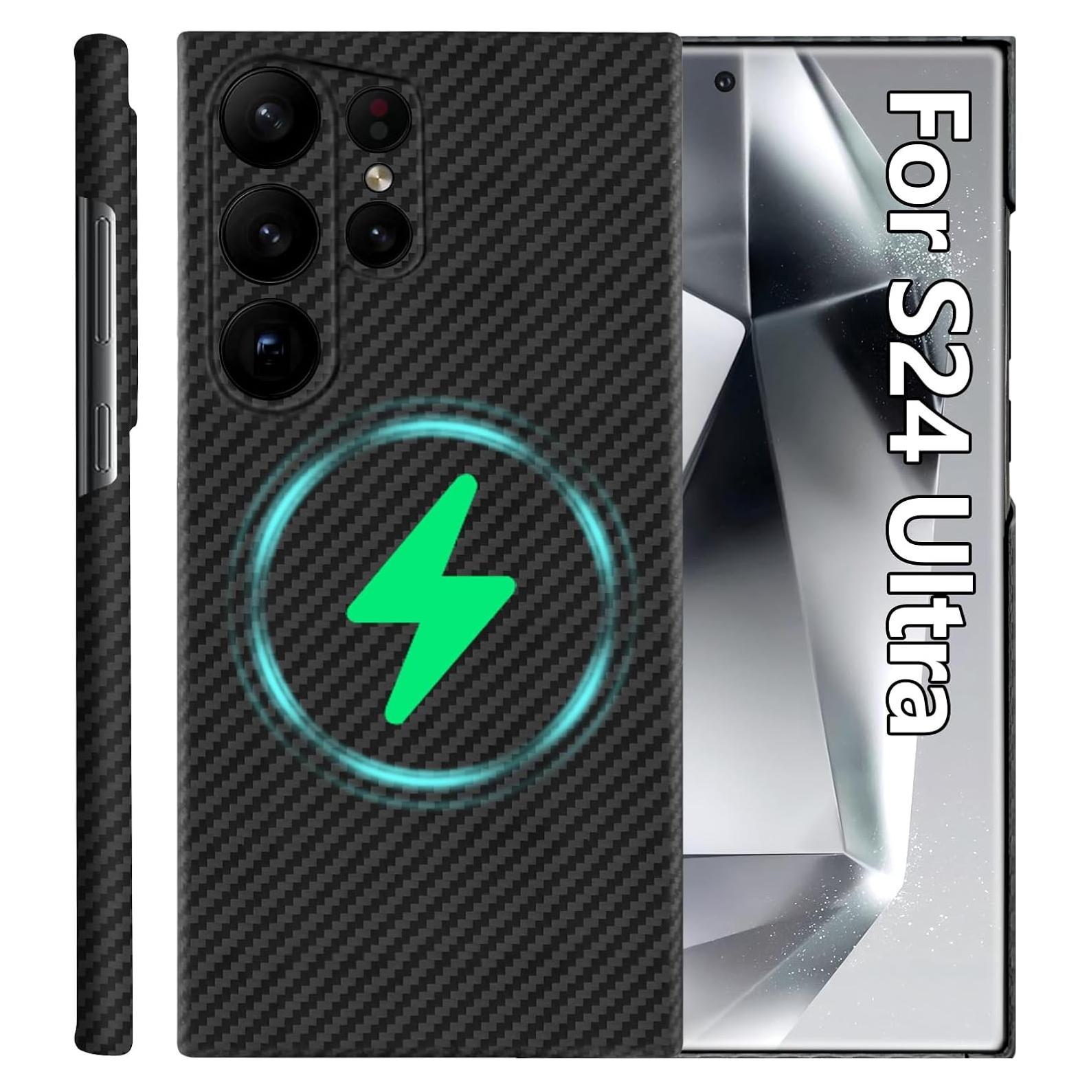 Funda Slim Kaisenkec para Samsung Galaxy S24 Ultra 6.8" Carbono