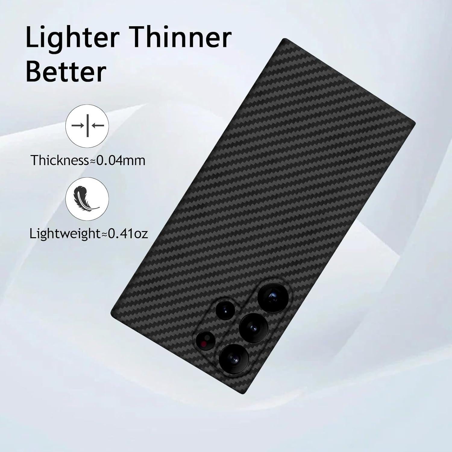 Funda Slim Kaisenkec para Samsung Galaxy S24 Ultra 6.8" Carbono