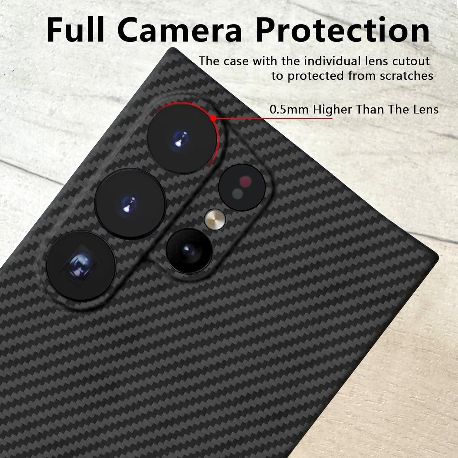 Funda Slim Kaisenkec para Samsung Galaxy S24 Ultra 6.8" Carbono