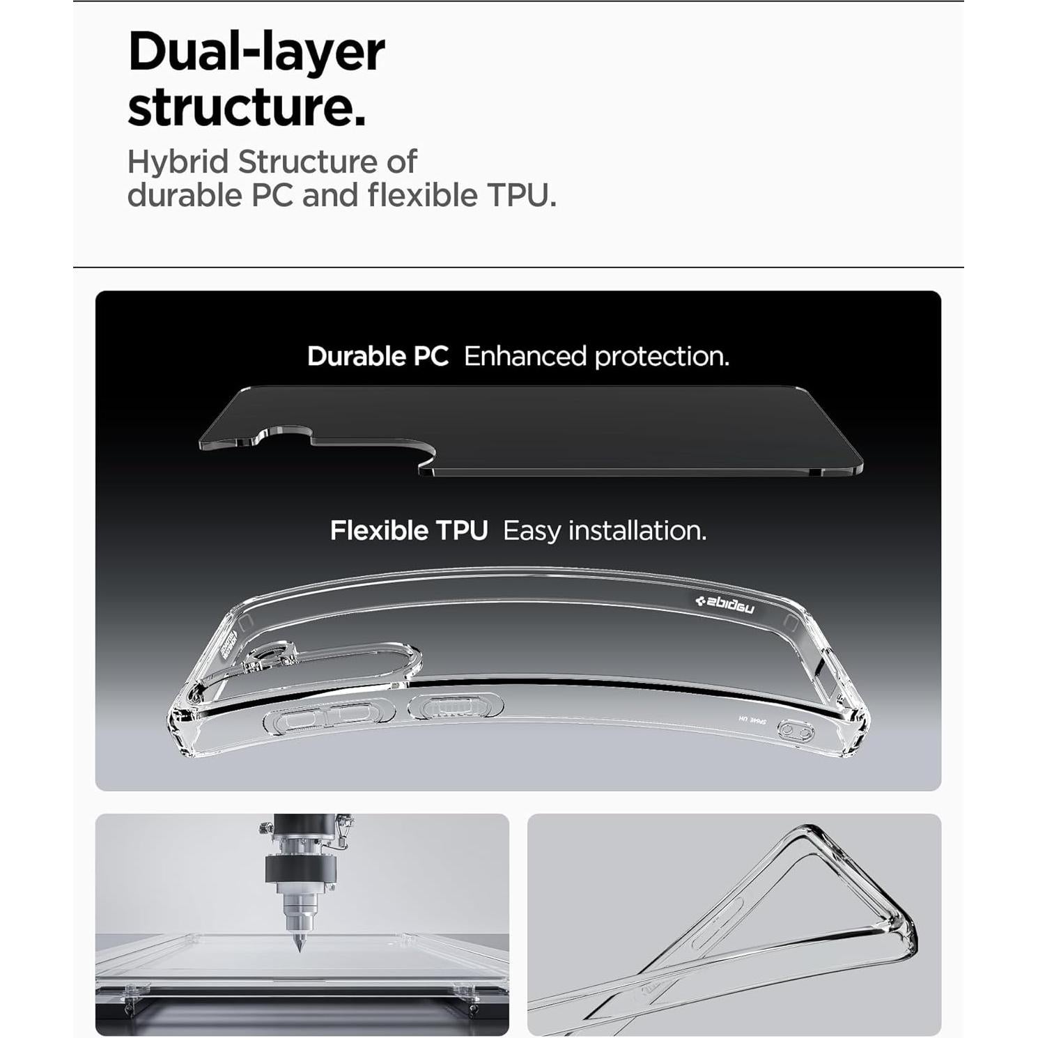 Funda Ultra Híbrida Spigen para Galaxy S25 - Transparente, Grado Militar