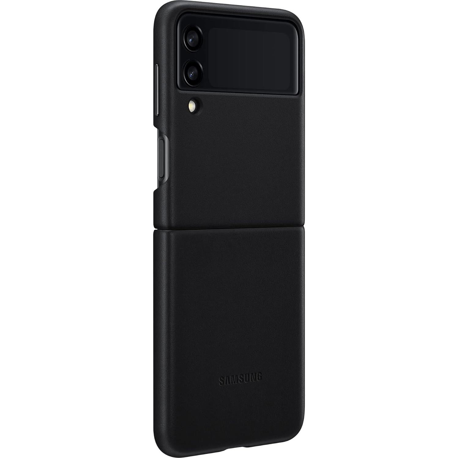 Funda de Cuero Oficial Samsung Galaxy Z Flip3 - Negra