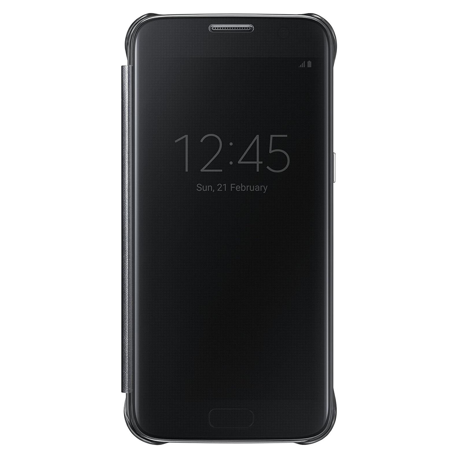 Funda Flip Samsung Galaxy S7 S-View Clear Negra