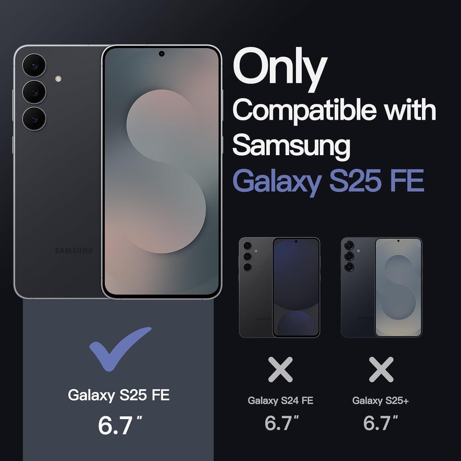 Funda JETech para Samsung Galaxy S25 FE Antigolpes Negra