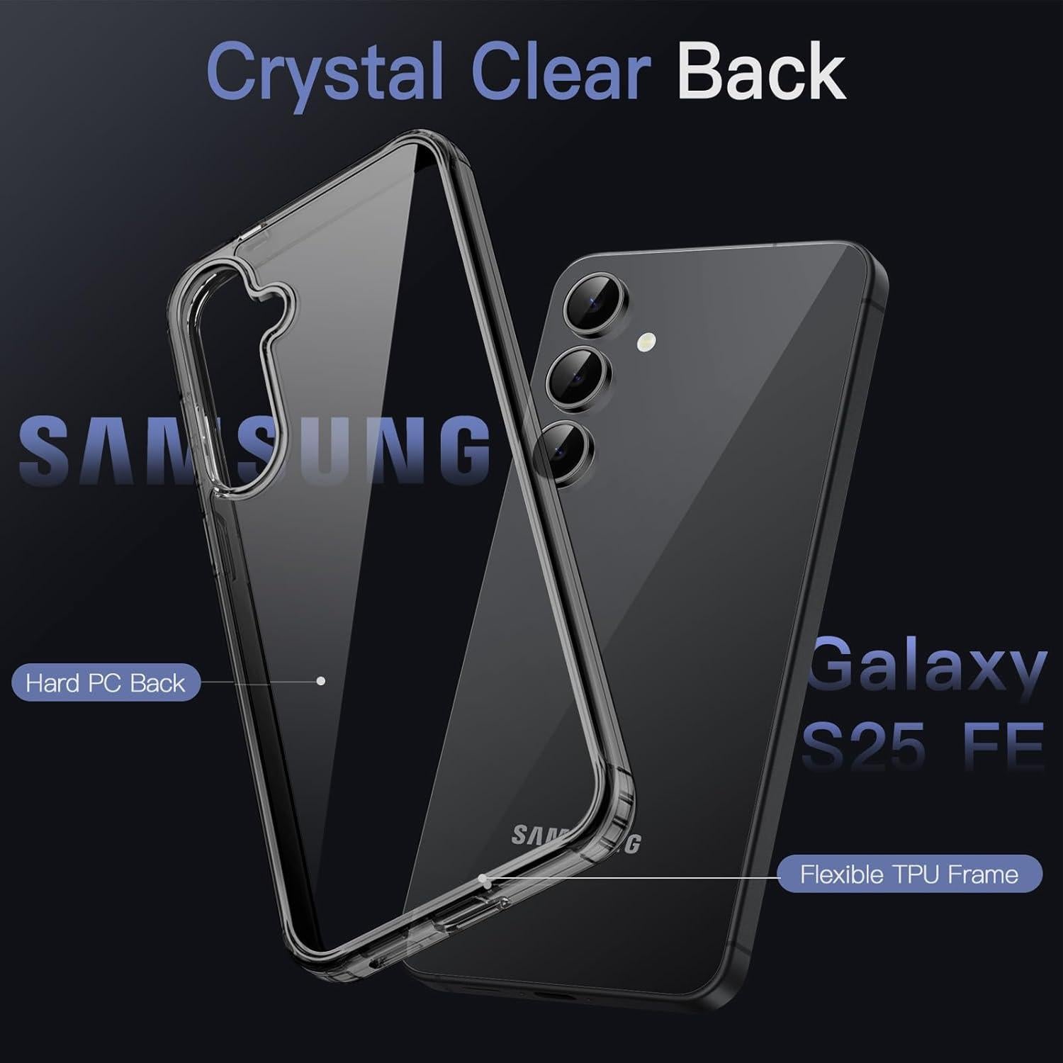 Funda JETech para Samsung Galaxy S25 FE Antigolpes Negra