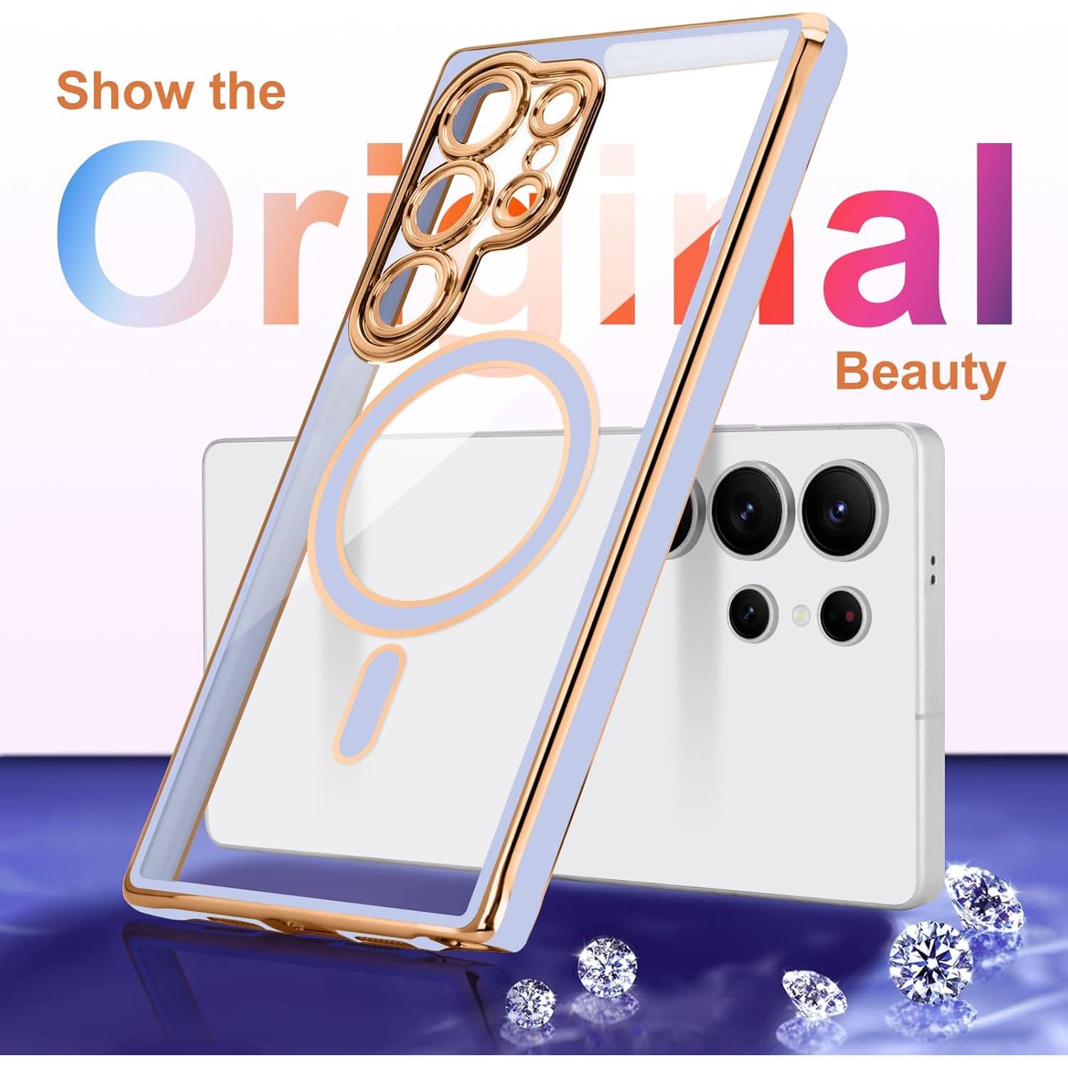 Funda Magnética LCHULLE para Samsung Galaxy S24 Ultra - Lavanda