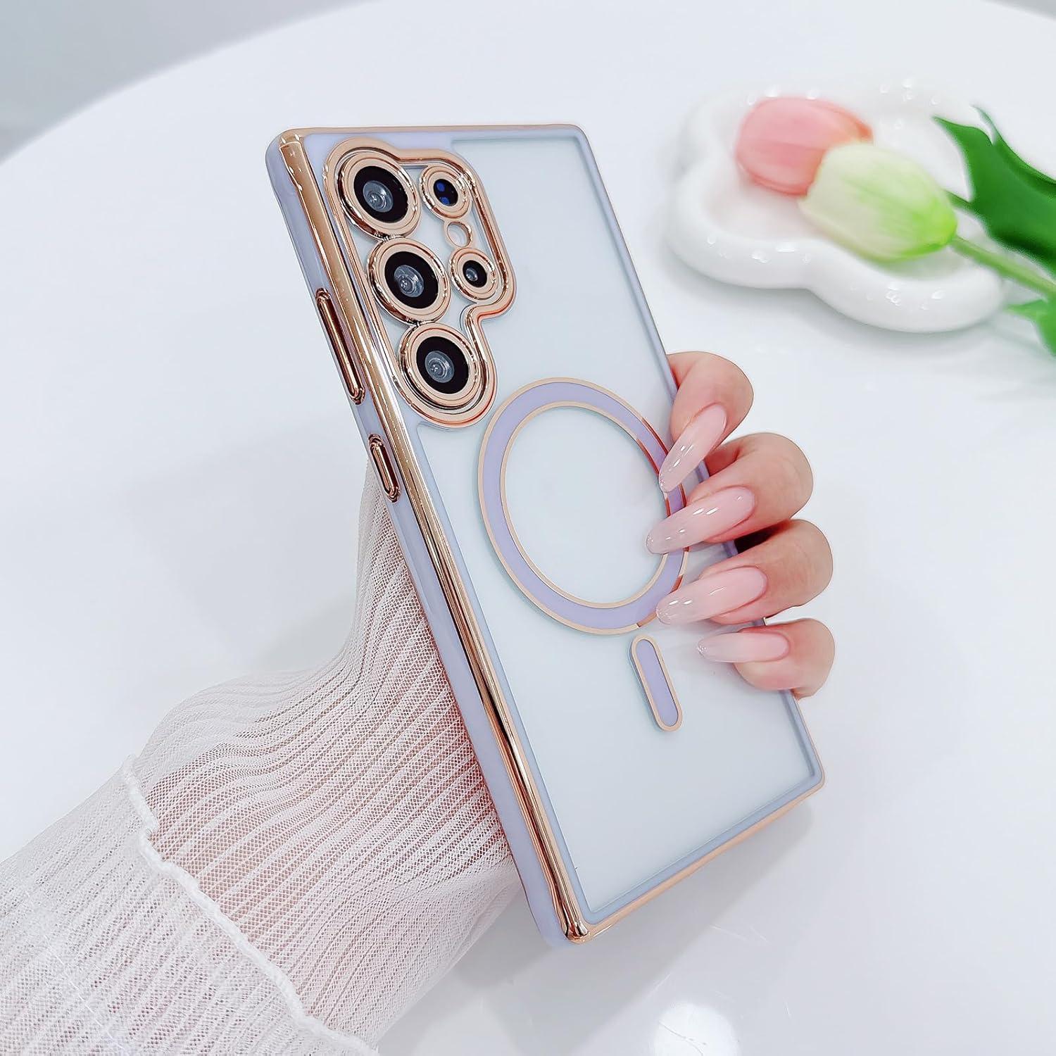 Funda Magnética LCHULLE para Samsung Galaxy S24 Ultra - Lavanda