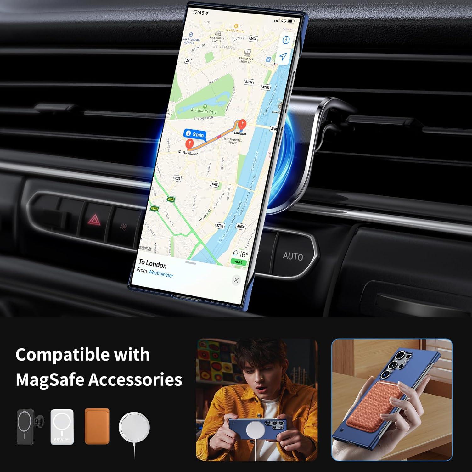 Funda Magnética Ultra Delgada GRECAZO para Galaxy S24 Ultra