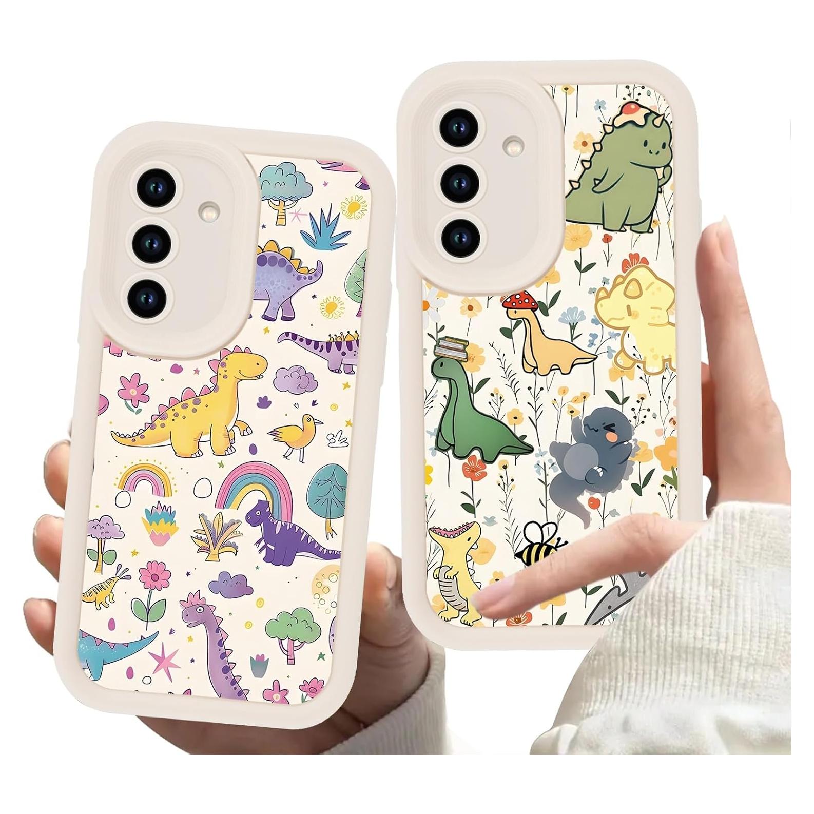 Paquete de 2 Fundas de Dinosaurio Kawaii para Samsung A15 5G