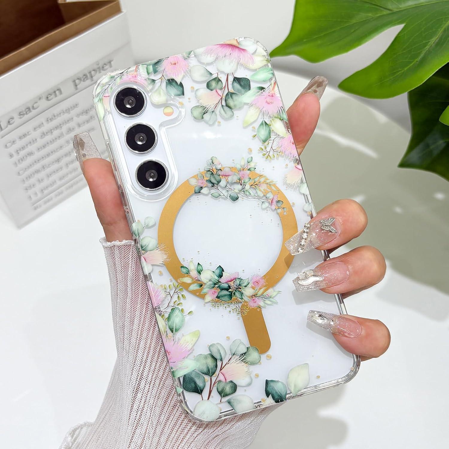Funda Magnética Rosa para Samsung Galaxy A16/A16 5G Floral