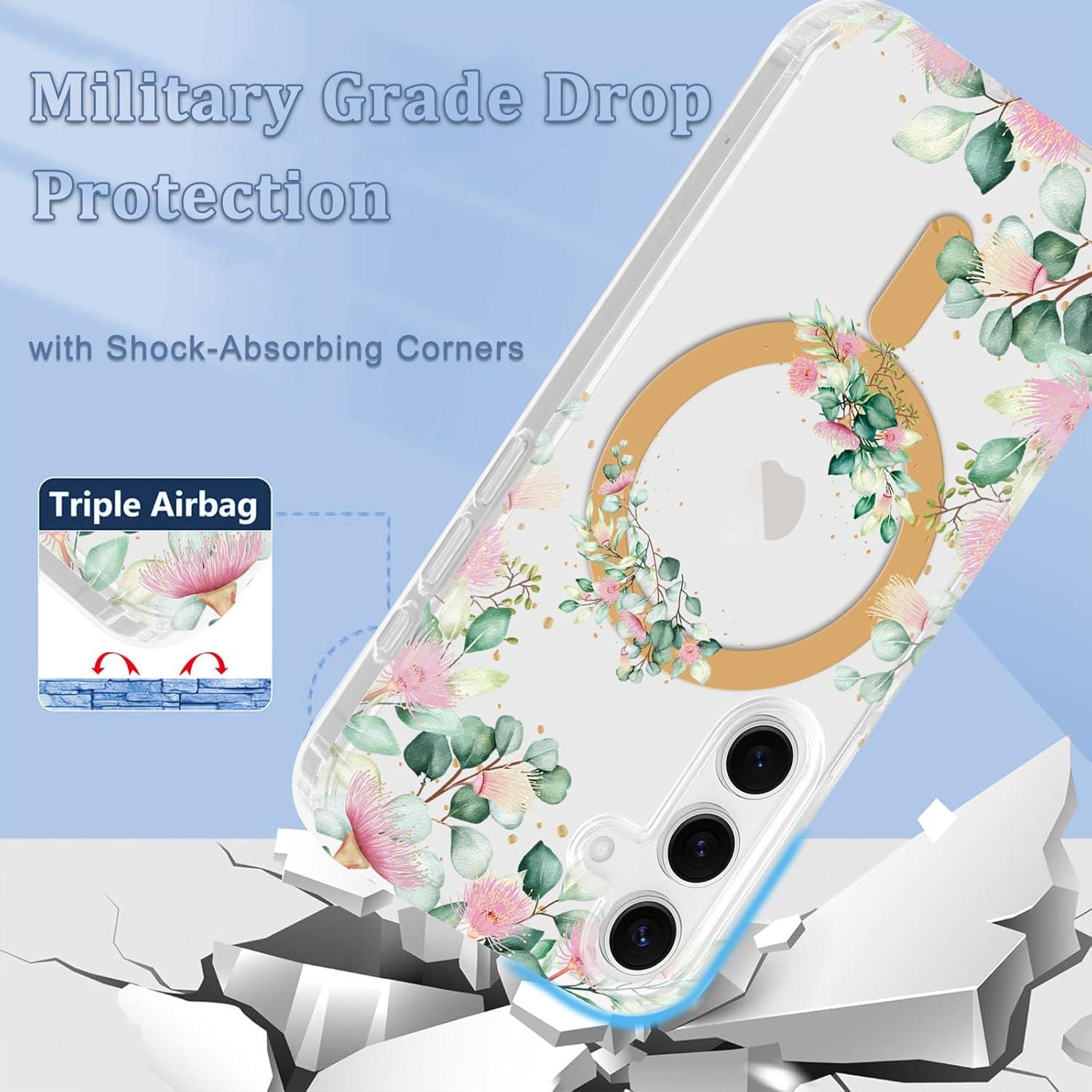 Funda Magnética Rosa para Samsung Galaxy A16/A16 5G Floral