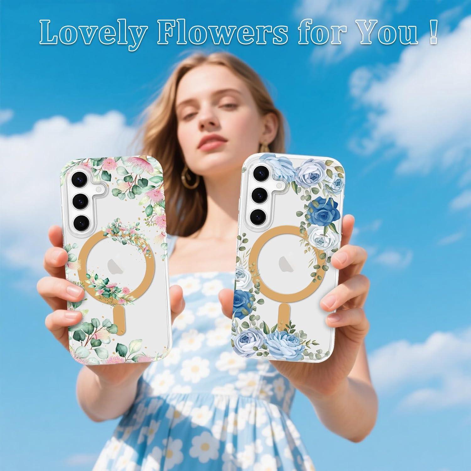 Funda Magnética Rosa para Samsung Galaxy A16/A16 5G Floral