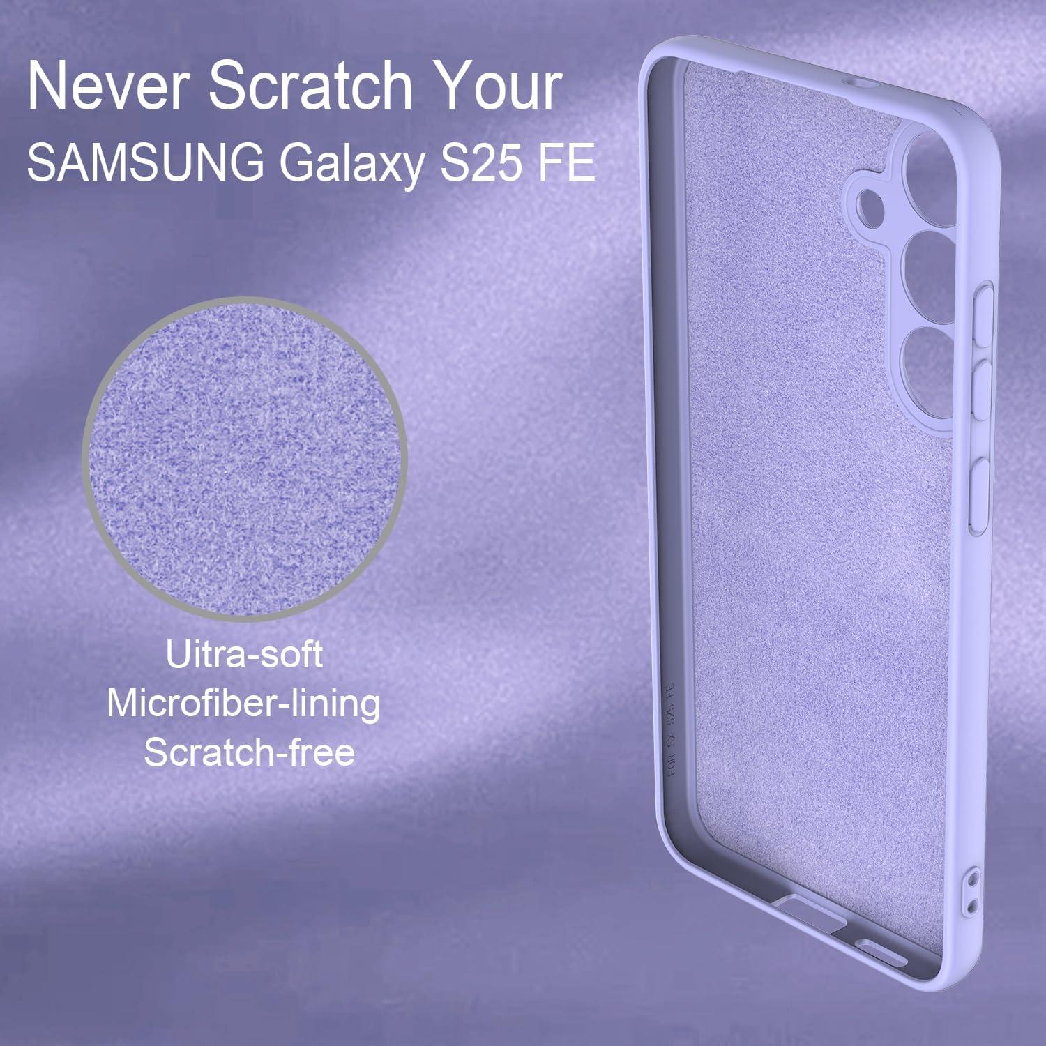 Funda de silicona Taneny para Samsung Galaxy S25 FE - Púrpura