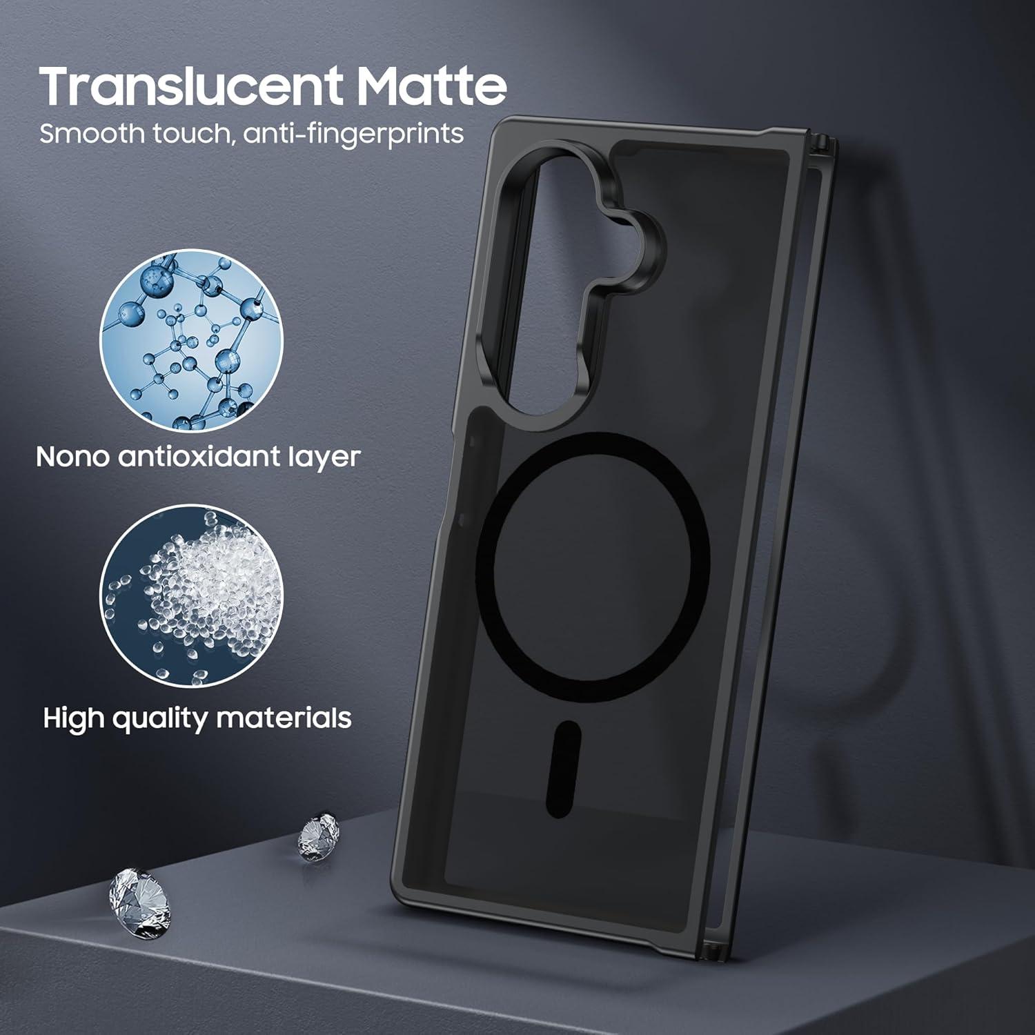 Funda Magnética MAKAVO para Samsung Galaxy Z Fold 7 Negra