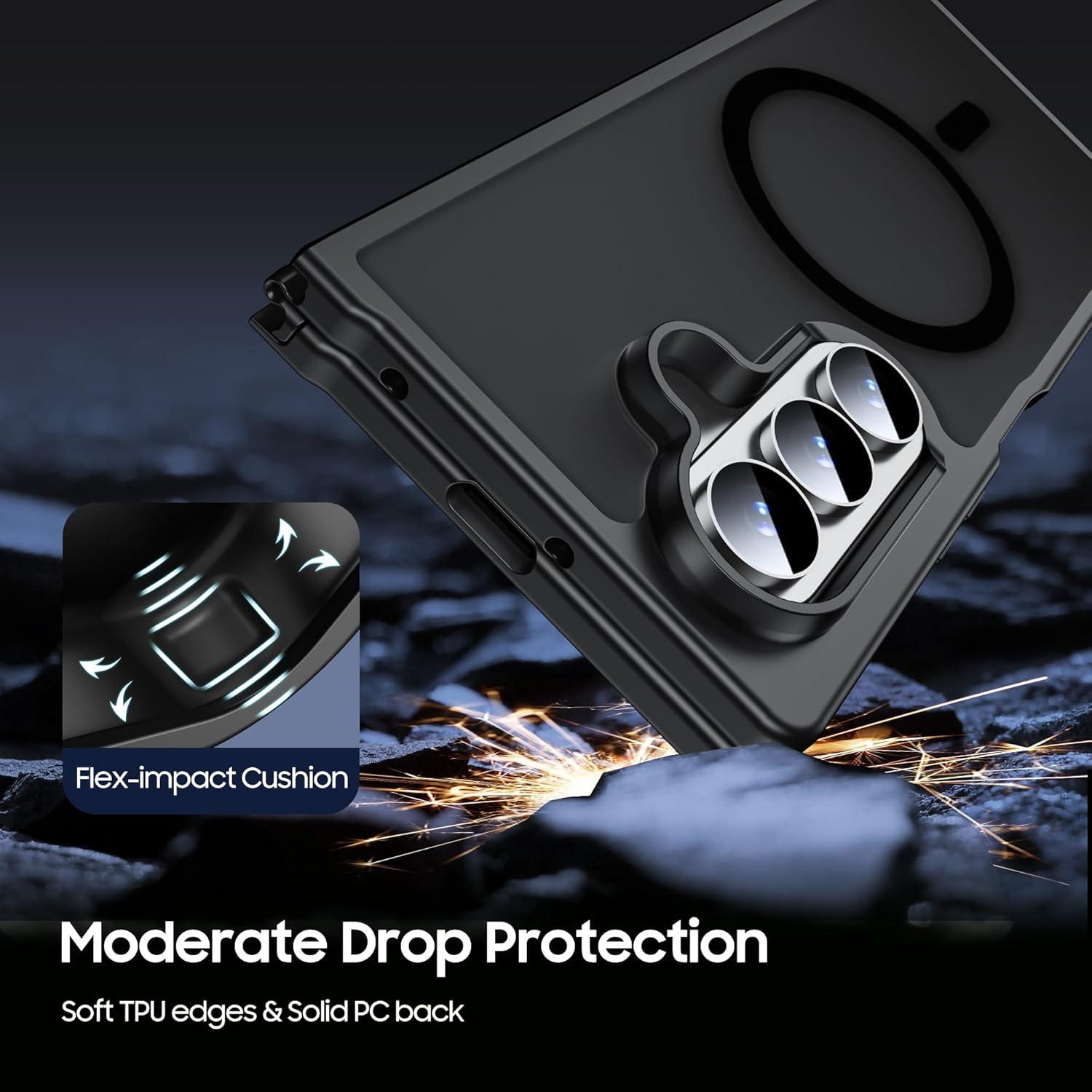 Funda Magnética MAKAVO para Samsung Galaxy Z Fold 7 Negra