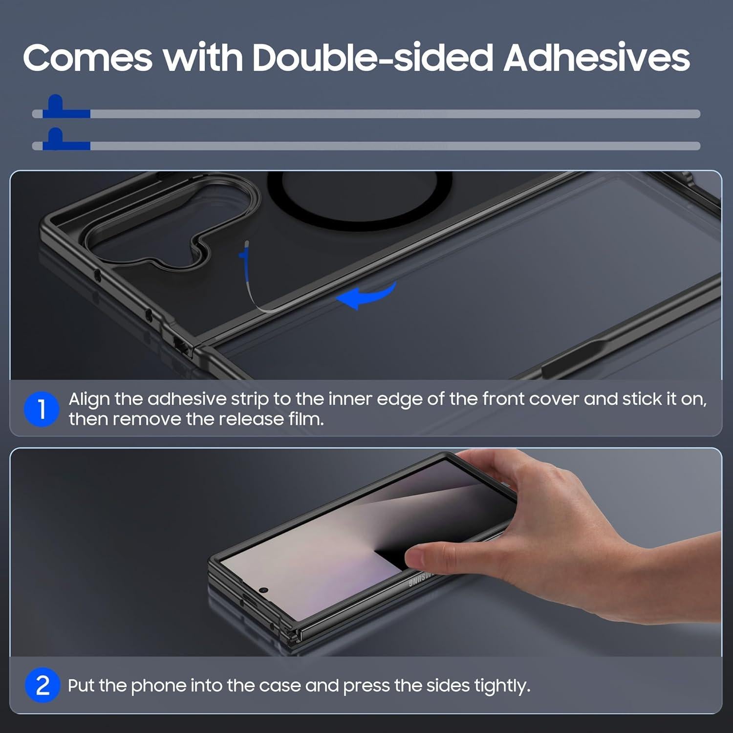 Funda Magnética MAKAVO para Samsung Galaxy Z Fold 7 Negra