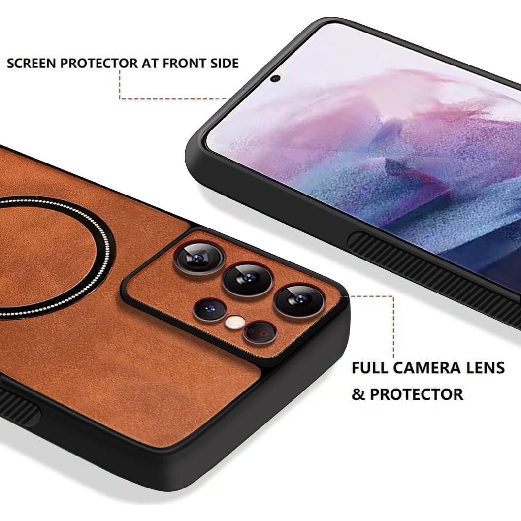 Funda de cuero Luhuanx para Samsung Galaxy S21 Ultra 17.27 cm