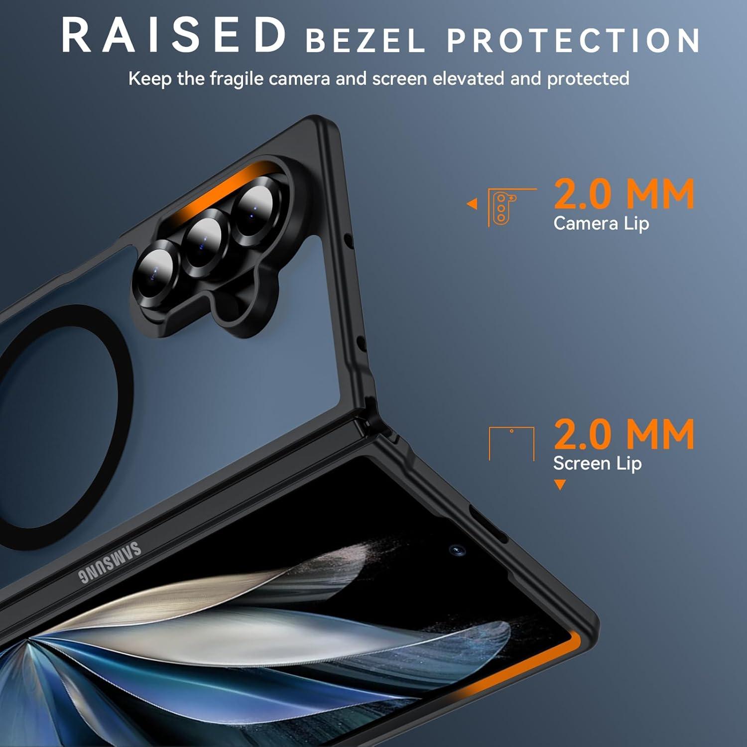 Funda Magnética Hensinple para Samsung Galaxy Z Fold 7 Negra