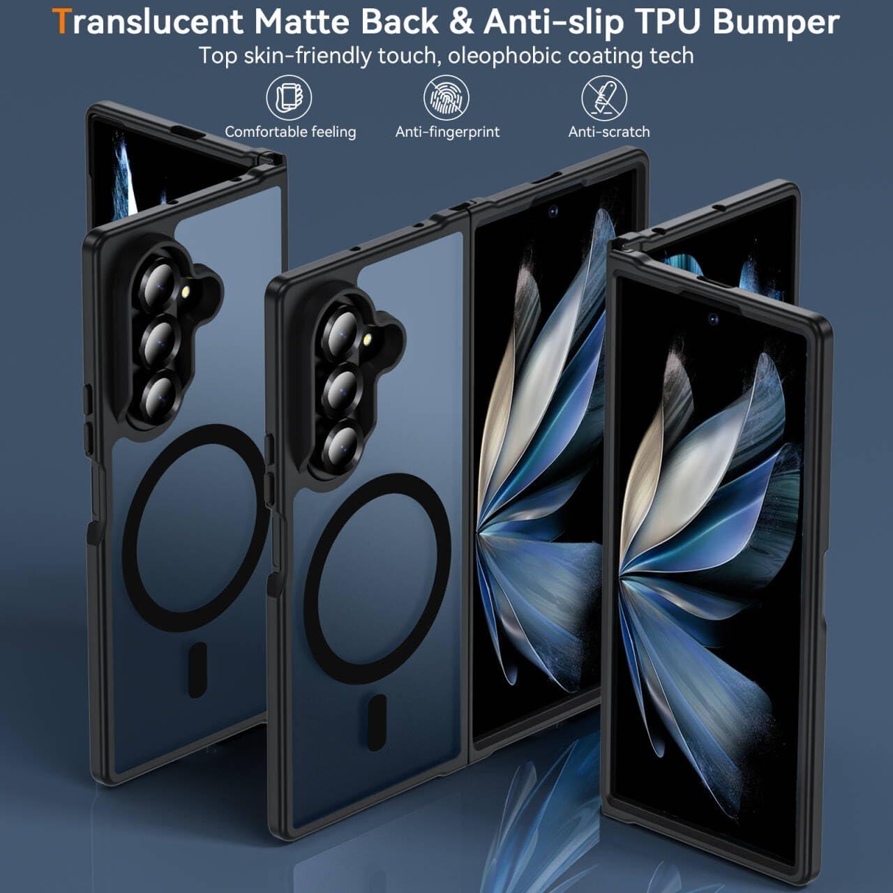 Funda Magnética Hensinple para Samsung Galaxy Z Fold 7 Negra