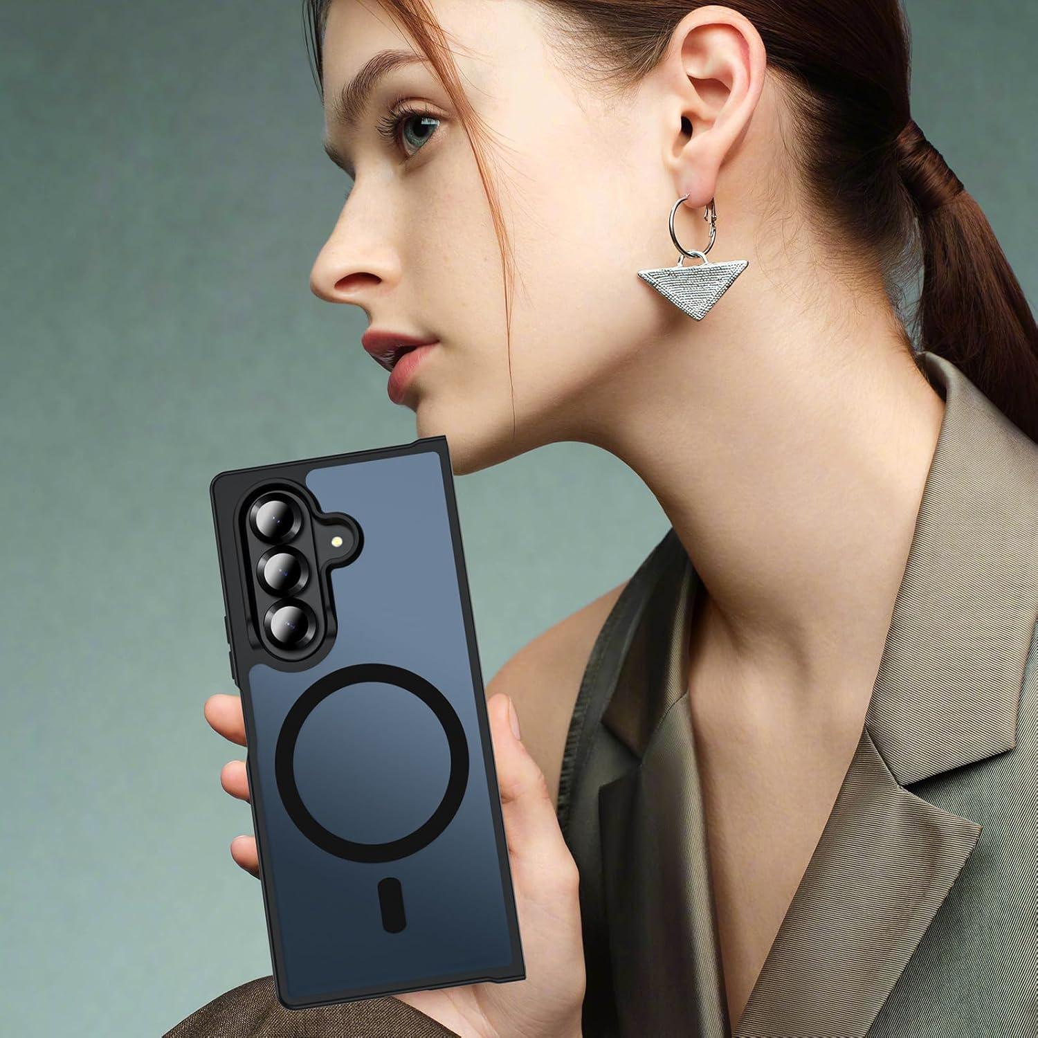 Funda Magnética Hensinple para Samsung Galaxy Z Fold 7 Negra