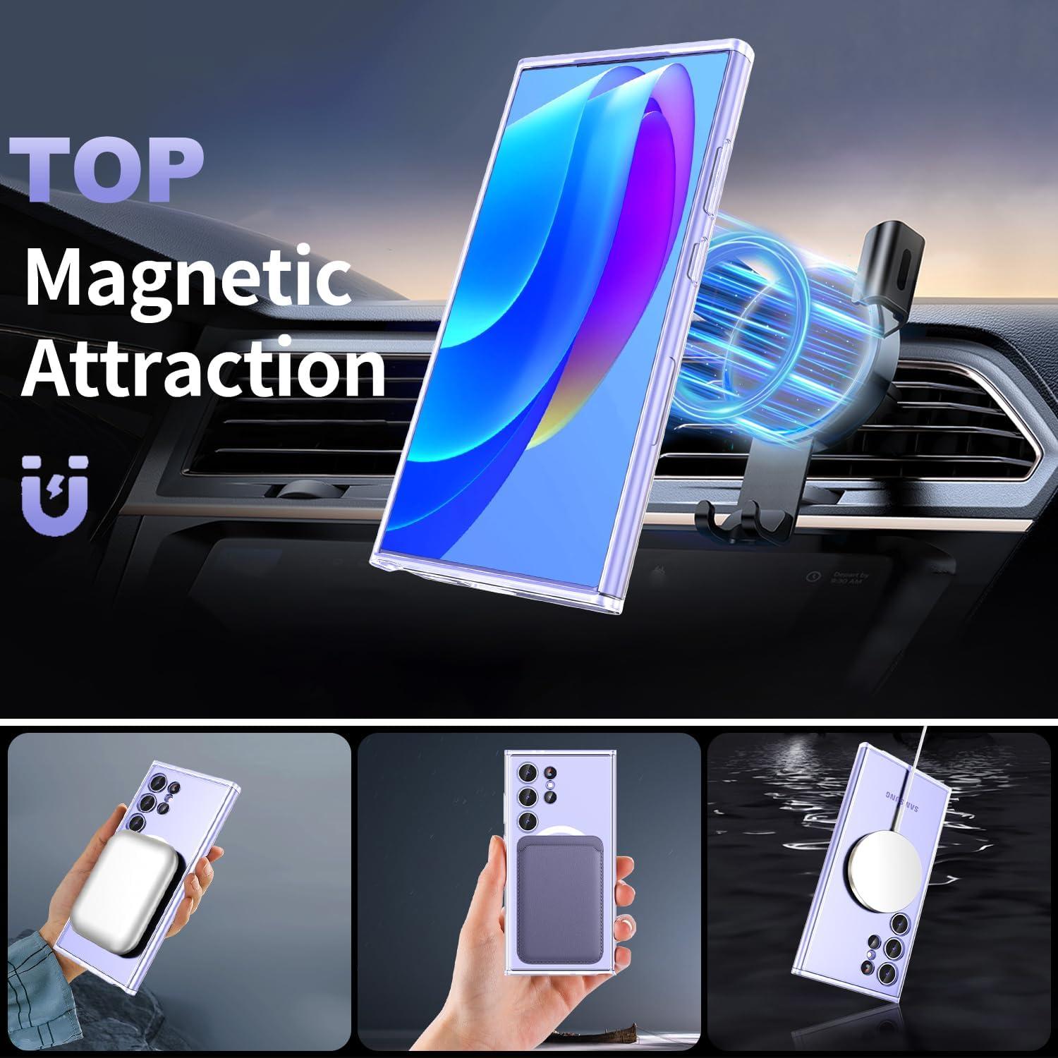 Funda Magnética Transparente GALLAPLE para Samsung S24 Ultra