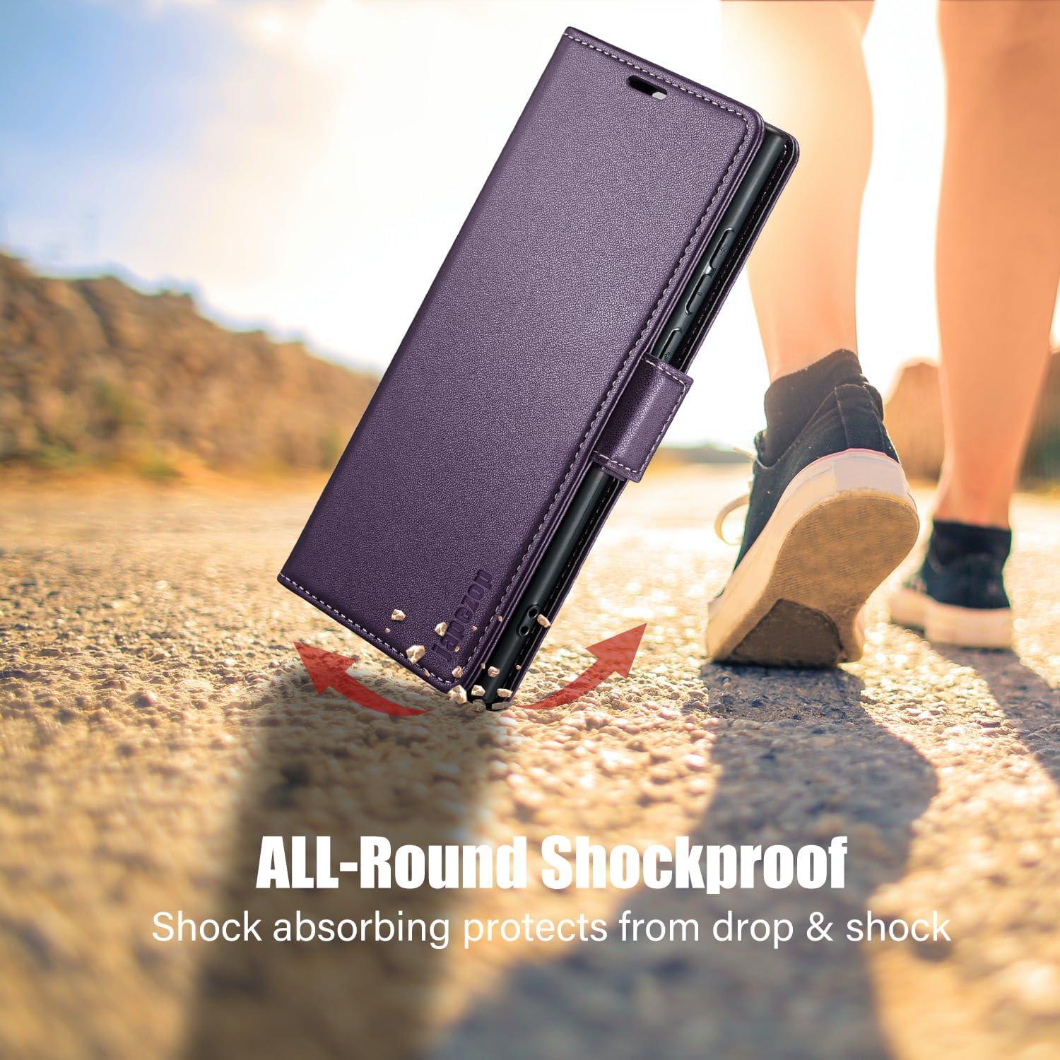 Funda de Cartera Samsung Galaxy S24 Ultra 5G Púrpura con RFID