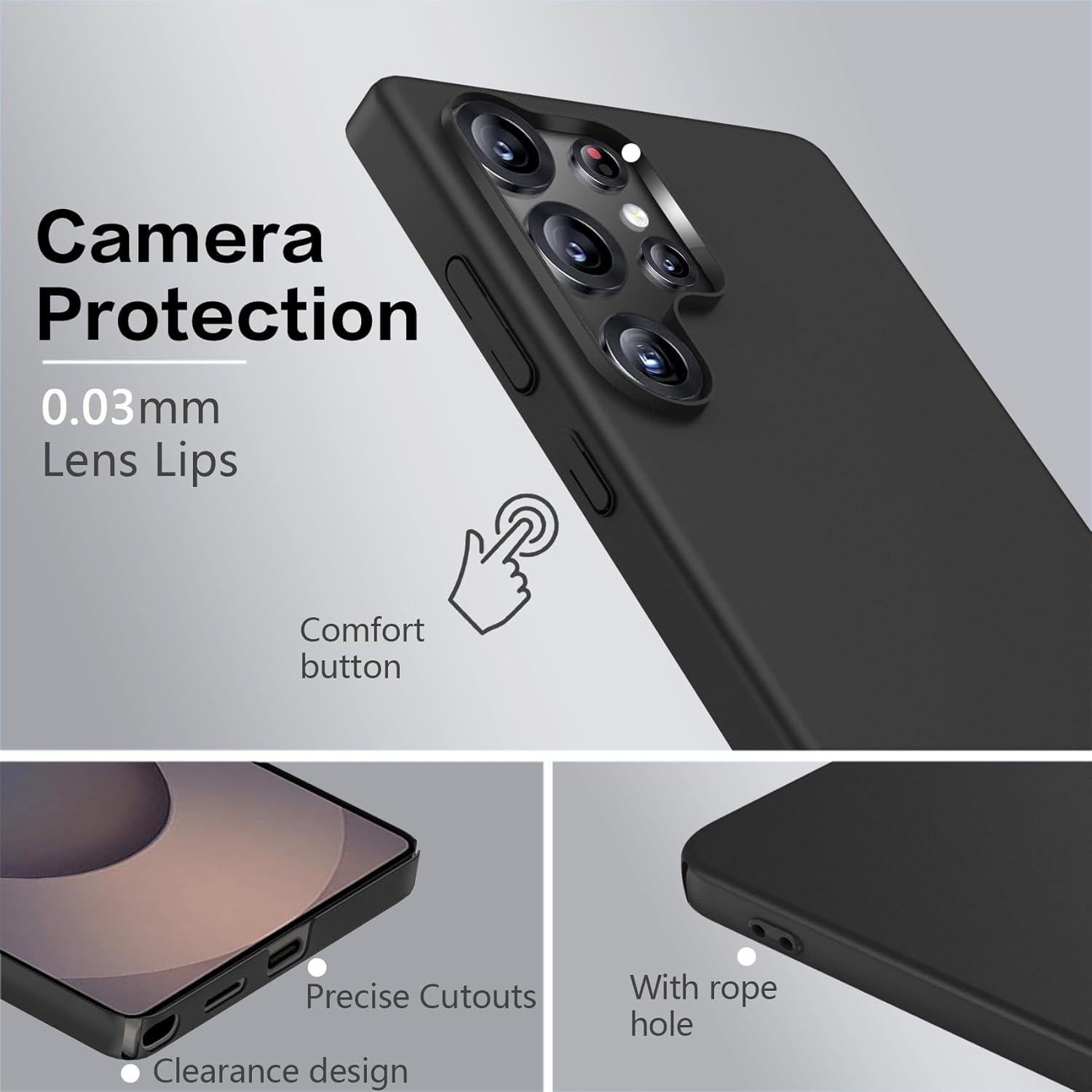 Funda Ultra Delgada JUS para Samsung Galaxy S25 Ultra Negra