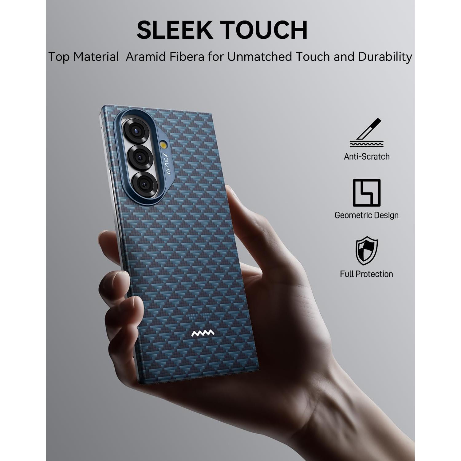 Funda RAPTIC para Samsung Galaxy Z Fold 7, ligera y antideslizante