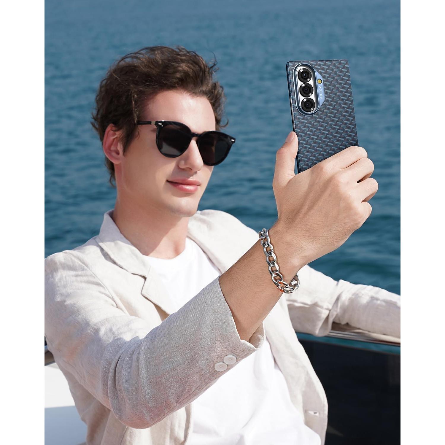 Funda RAPTIC para Samsung Galaxy Z Fold 7, ligera y antideslizante