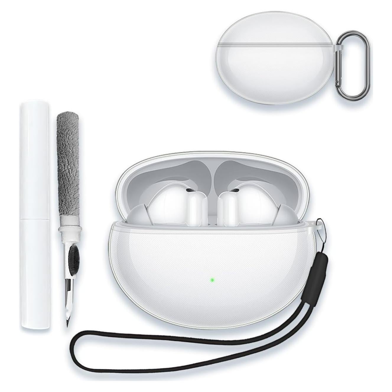 Funda TPU Clara para Huawei FreeBuds 6i con Mosquetón