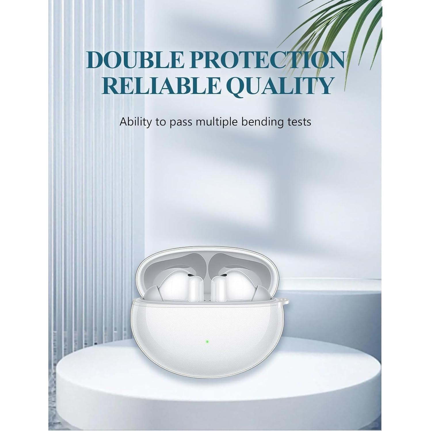 Funda TPU Clara para Huawei FreeBuds 6i con Mosquetón