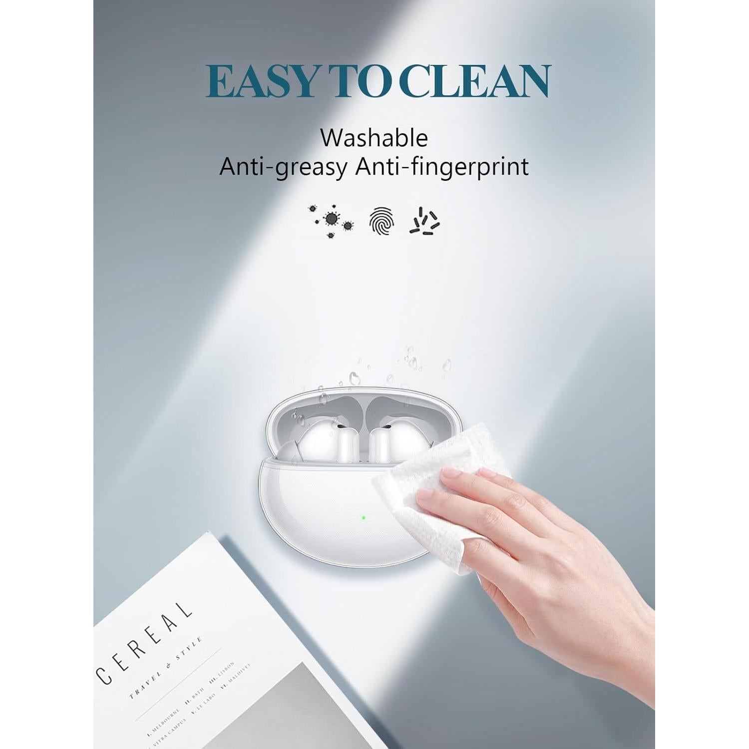 Funda TPU Clara para Huawei FreeBuds 6i con Mosquetón