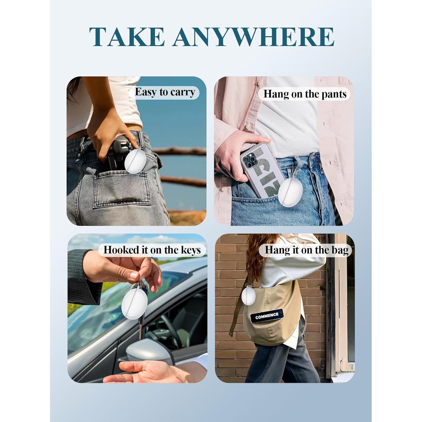 Funda TPU Clara para Huawei FreeBuds 6i con Mosquetón