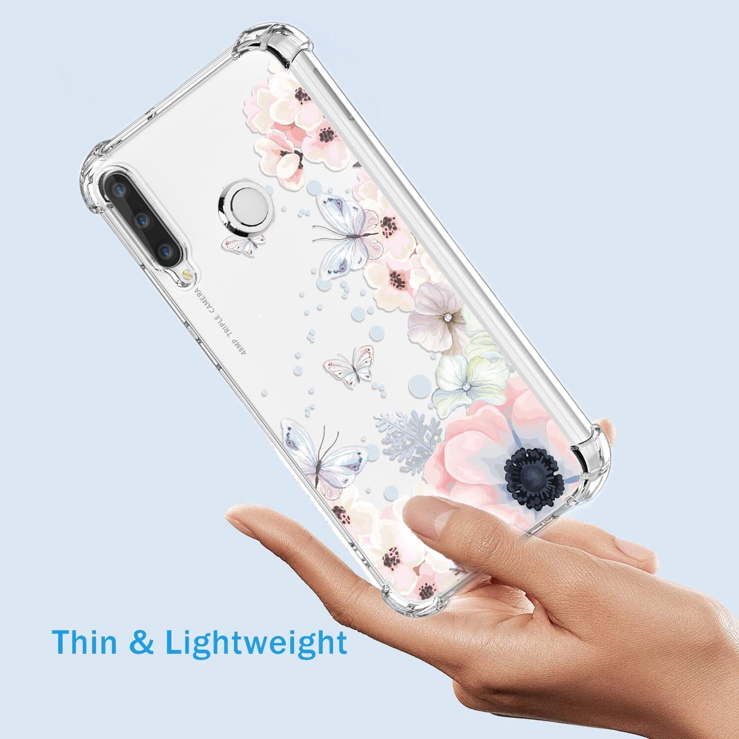 Funda TPU Transparente Floral para Huawei Y7P 2020 y P40 LITE E