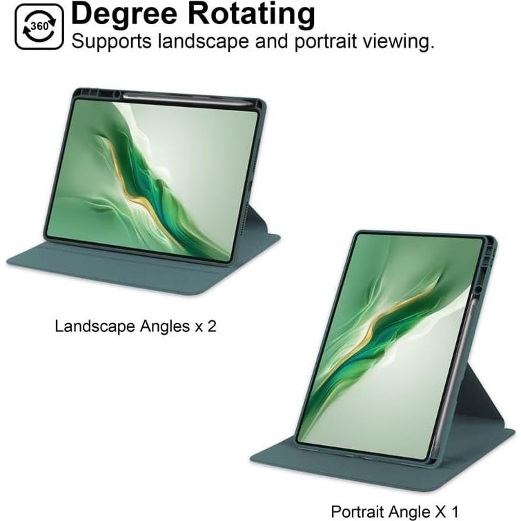 Funda Rotativa Huawei Honor Magic Pad 2 12.3" Verde Oscuro