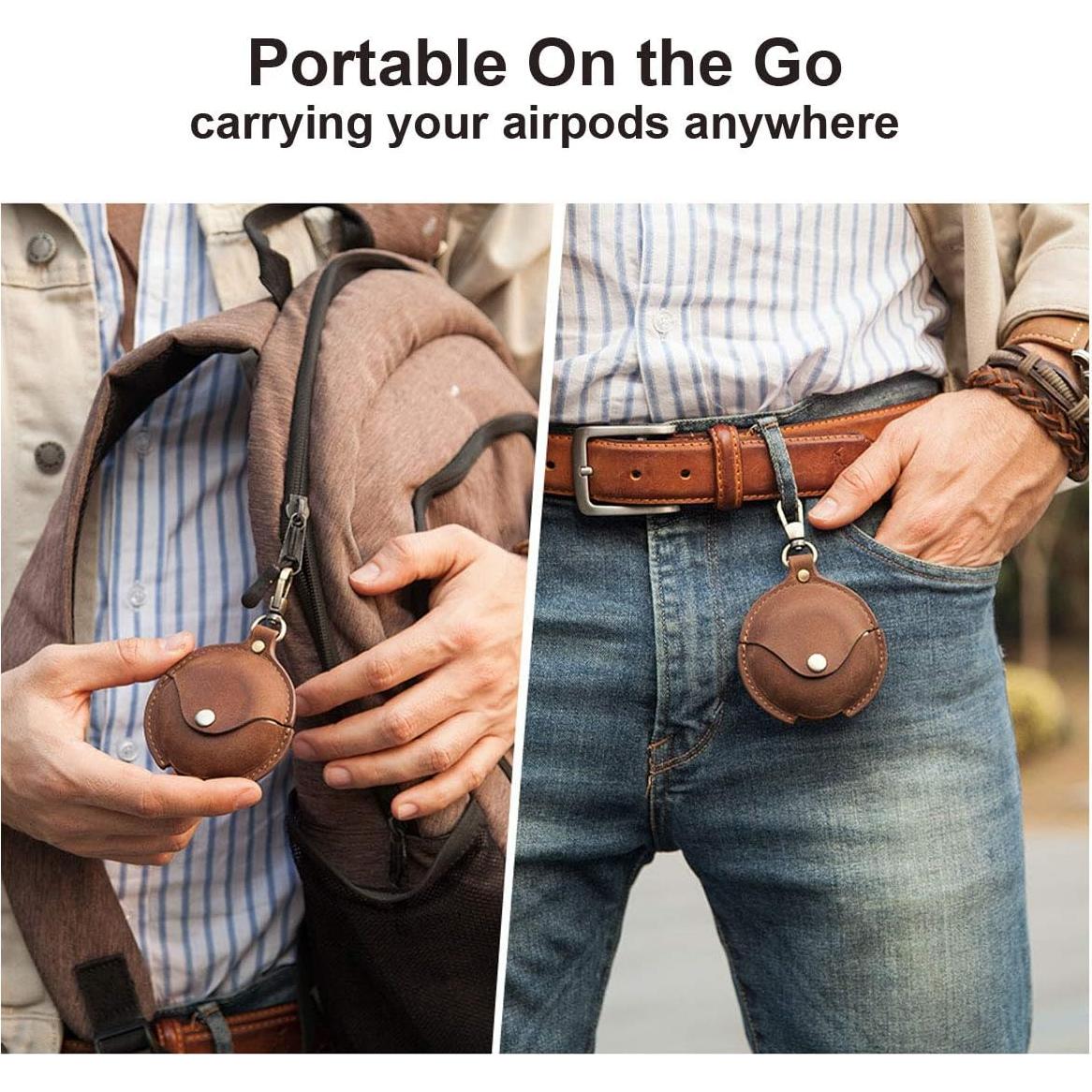 Funda de Cuero para Huawei Freebuds 3 - Marrón, Resistente