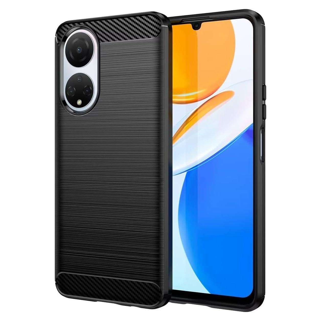 Funda Ultra Slim TPU Fibra de Carbono Honor X7 Negra