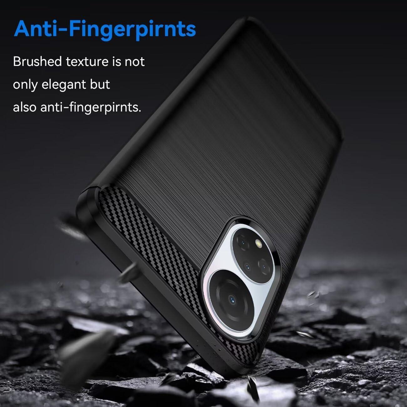 Funda Ultra Slim TPU Fibra de Carbono Honor X7 Negra