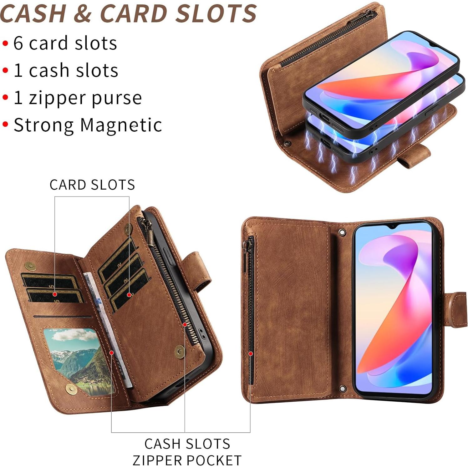 Funda Asuwish para Huawei Honor X6A con Correa y Protector