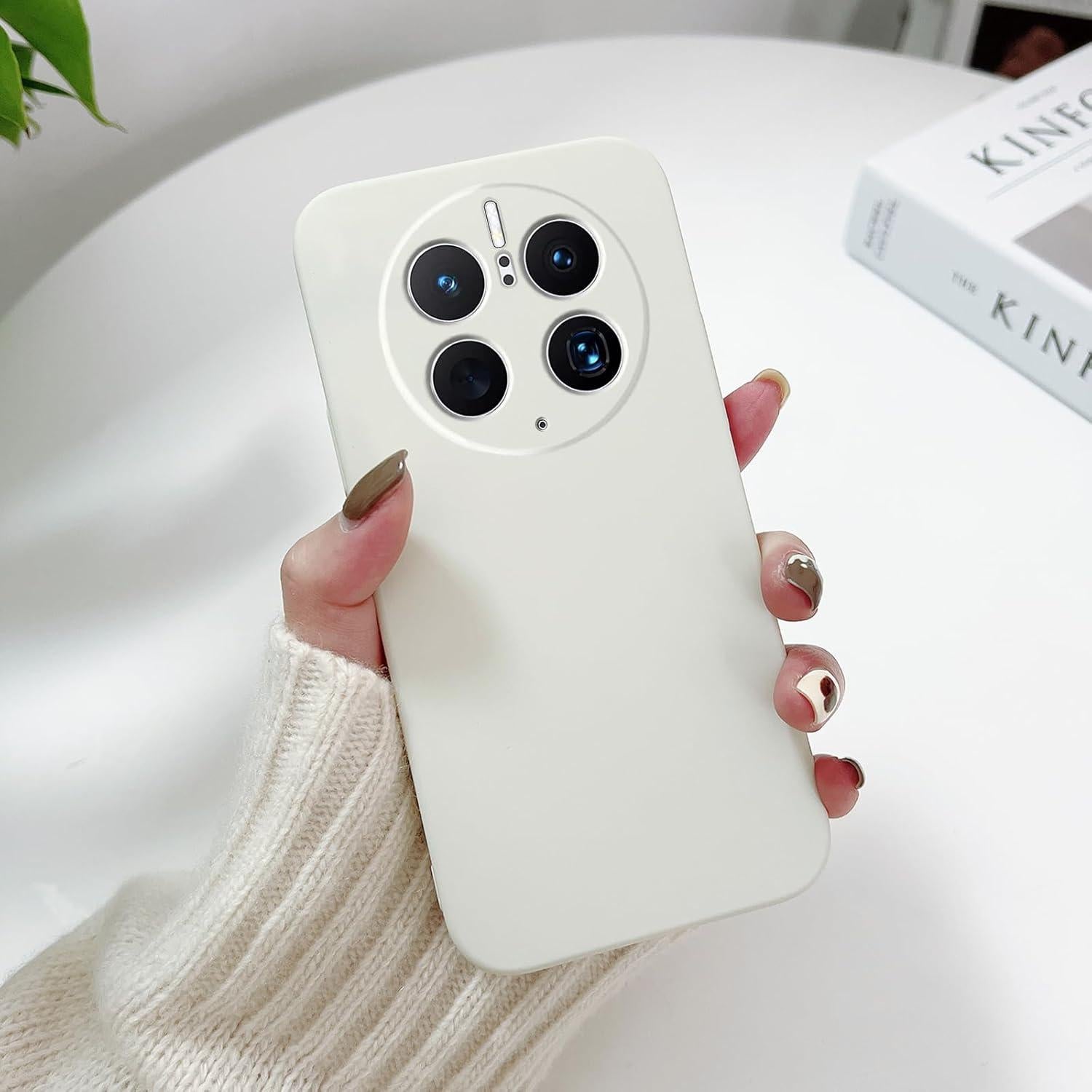Funda delgada y resistente Kainevy para Huawei Mate 50 Pro - Blanco