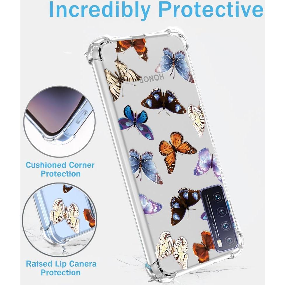 Funda TPU Huawei NOVA 7 con patrón de flores y mariposas