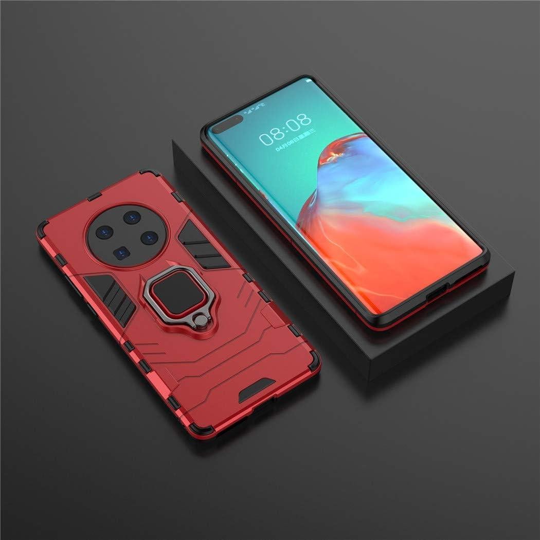 Funda Huawei Mate 40 Pro Doble Capa Rojo con Soporte Anillo