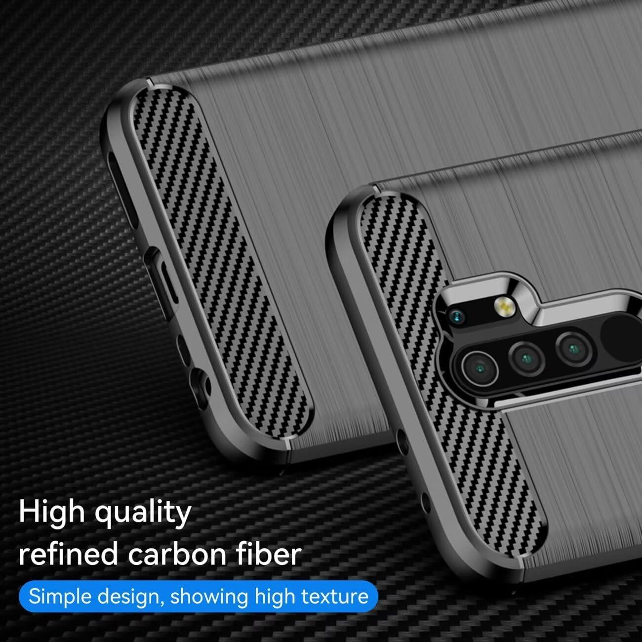 Funda TPU Fibra de Carbono para Xiaomi Redmi 9 Negra