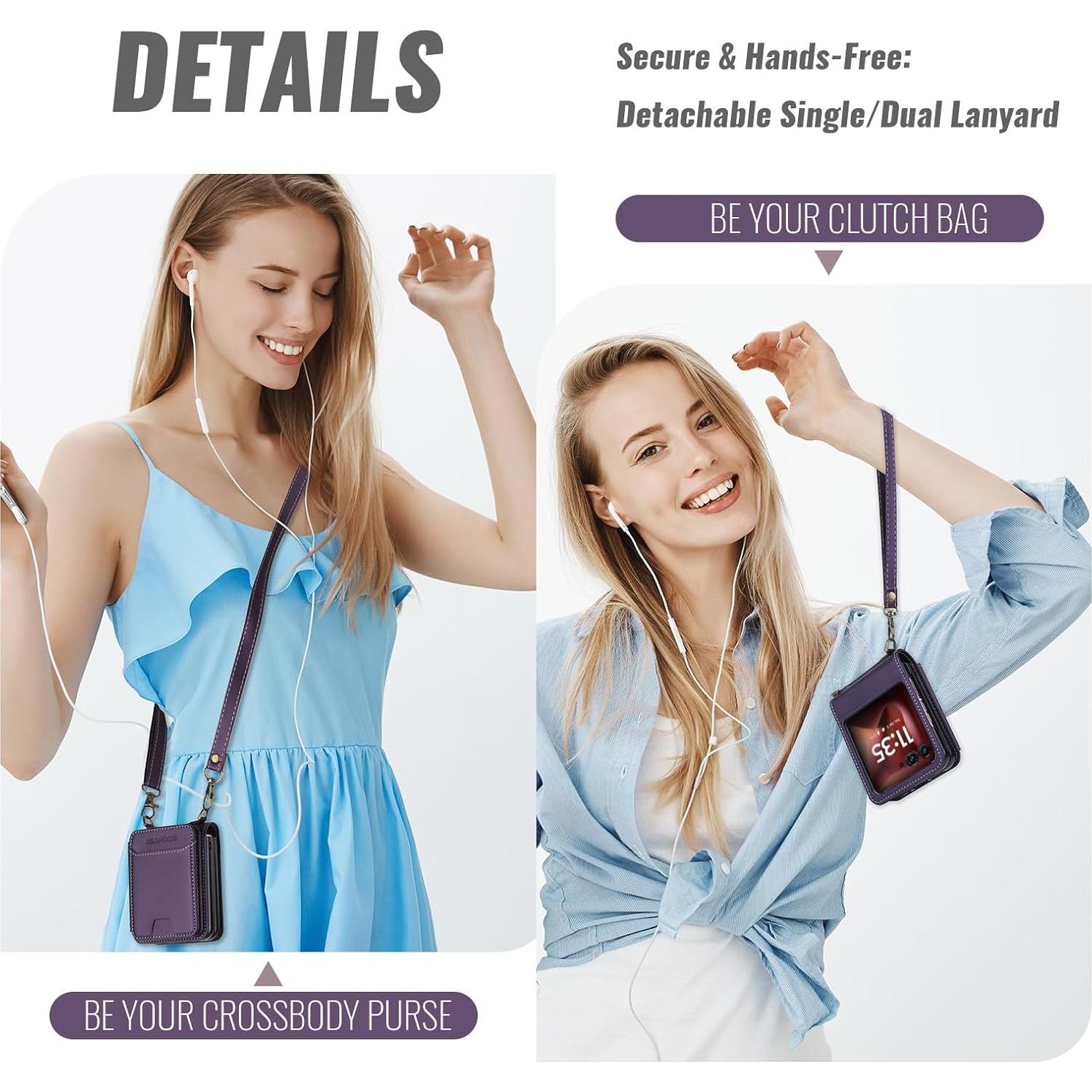 Funda Cartera ASAPDOS para Motorola Razr 2025 Ultra - Morado