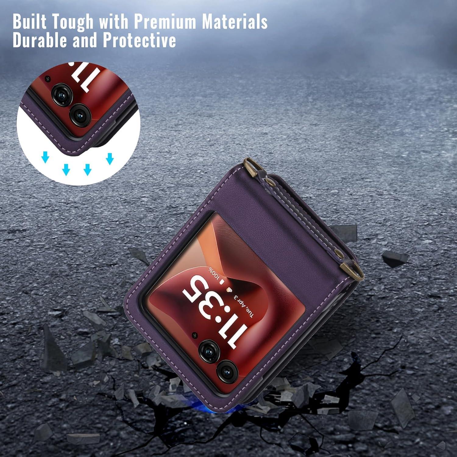 Funda Cartera ASAPDOS para Motorola Razr 2025 Ultra - Morado