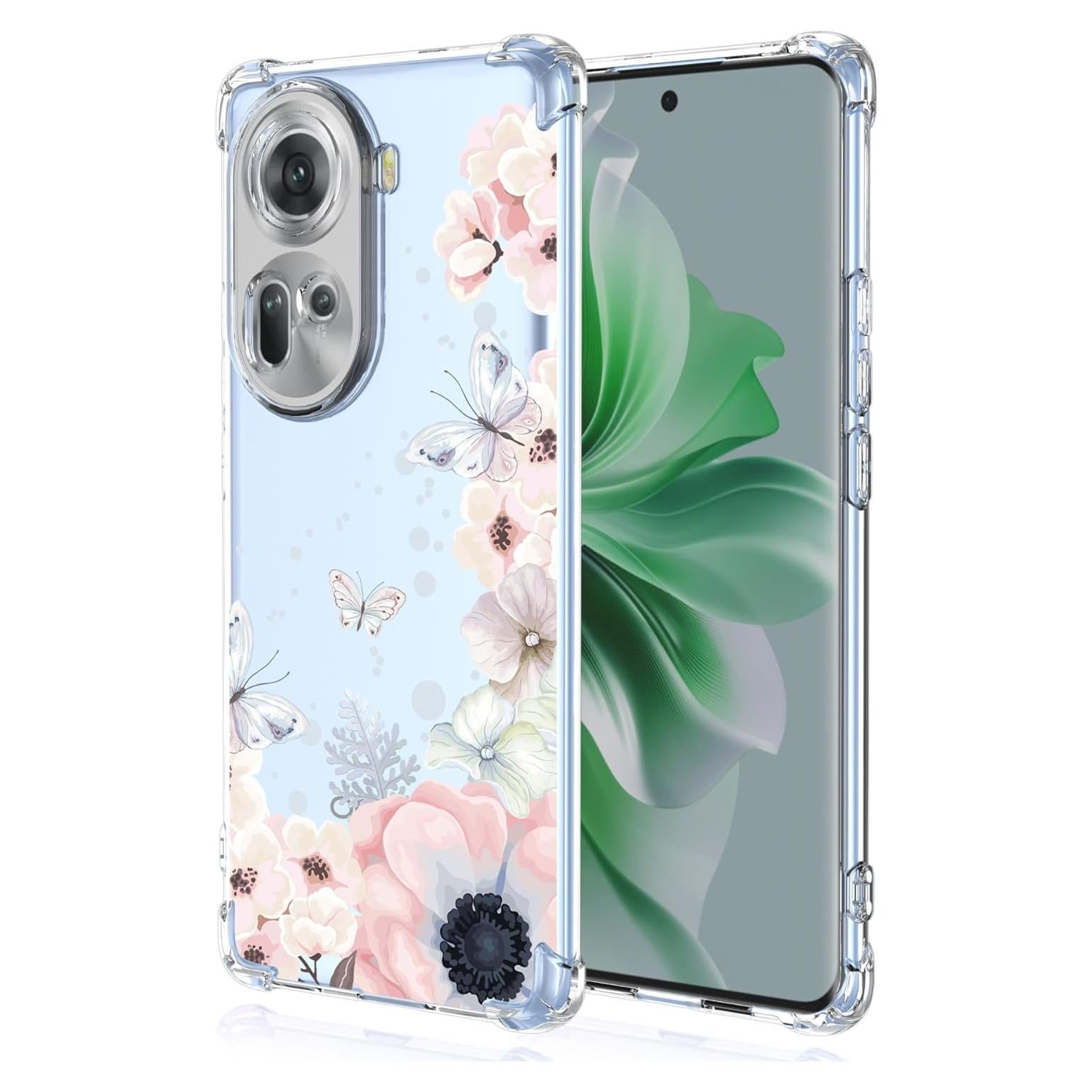 Funda Oppo Reno 11 5G Floral Rosa Antigolpes RRXSYXL