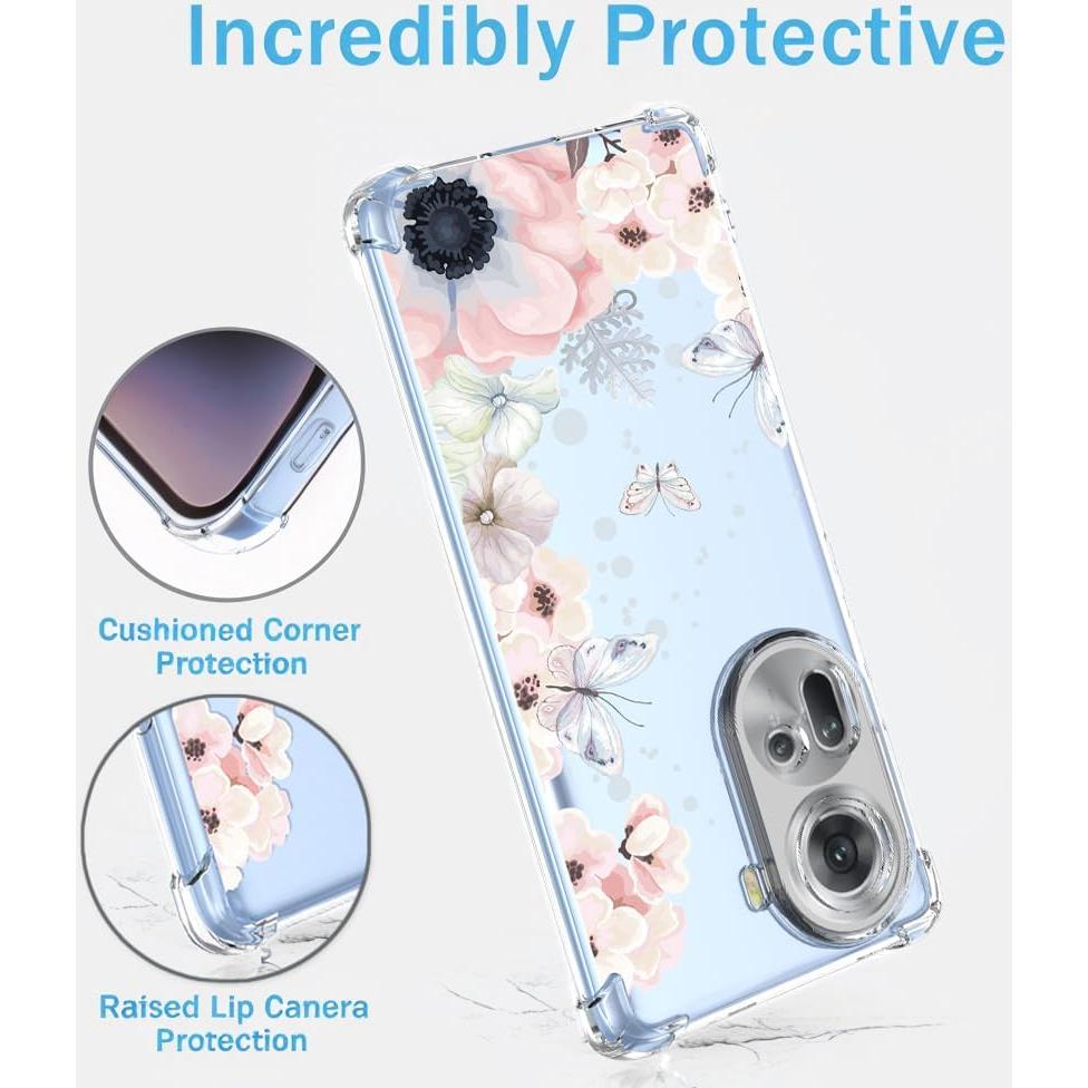 Funda Oppo Reno 11 5G Floral Rosa Antigolpes RRXSYXL