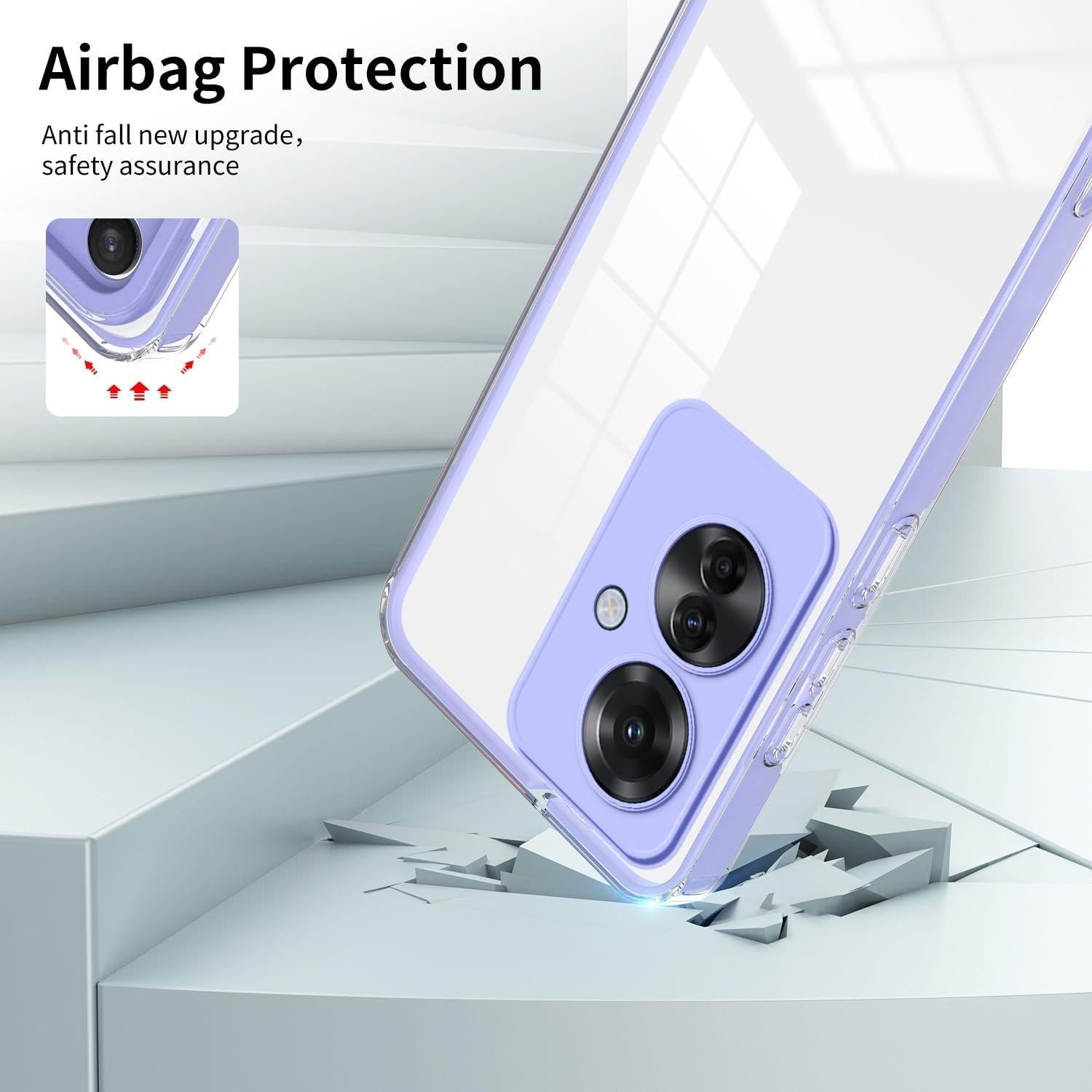 Funda Transparente Antirayaduras CXDFCDBS para OPPO Reno 11F